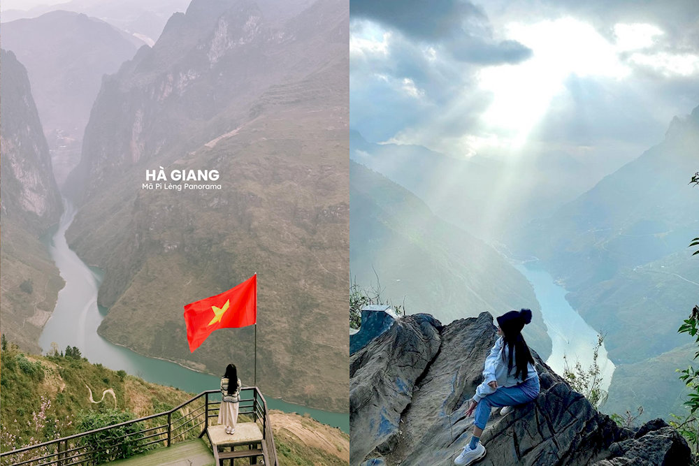 From the top of Ma Pi Leng, visitors can enjoy a panoramic view of the Dong Van Karst Plateau